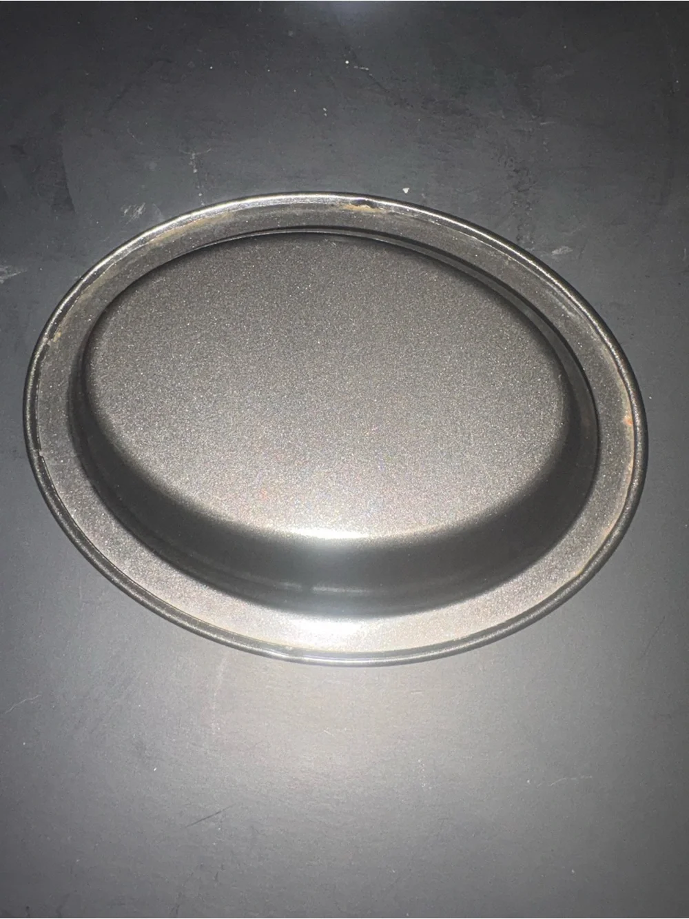 12 piece Set of Metallic Silver Mini Pie Pans (Stackable). Oval
